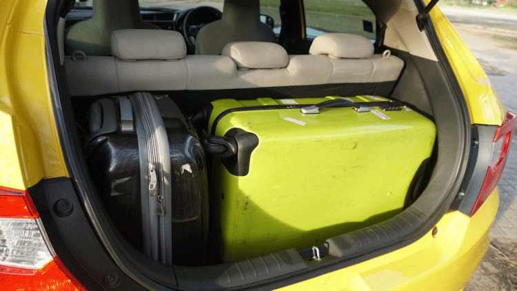 honda brio space luggage