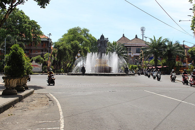 catur muka statue as bali center point