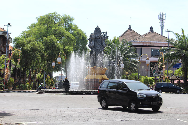 catur muka statue in denpasar bali